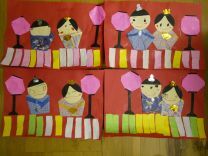 写真：3歳児のおひなさま