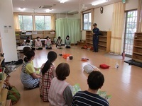 救命訓練の様子の写真