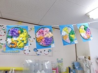 4歳児の運動会の旗の写真